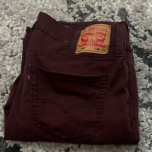 Levi's Men's Dark Burgundy 541 Athletic Taper 38x34